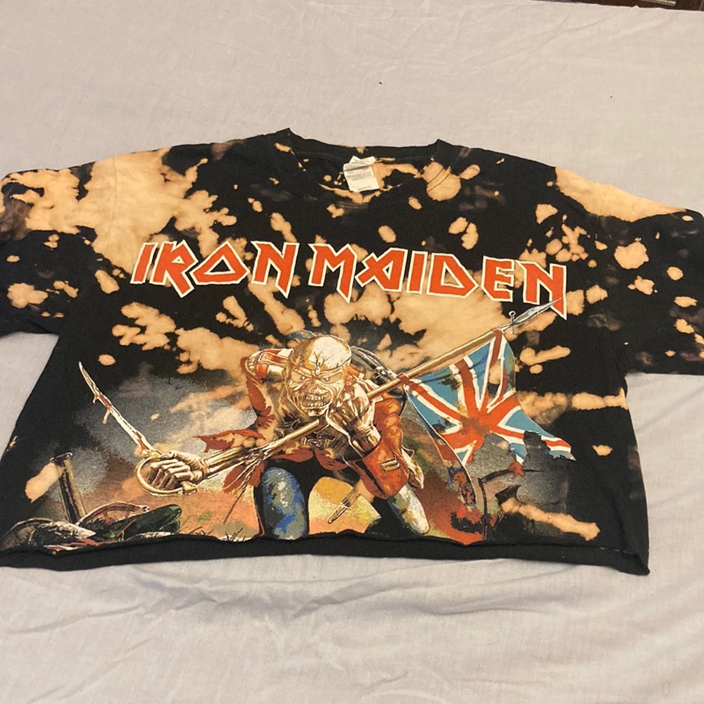 Iron Maiden cut crop top